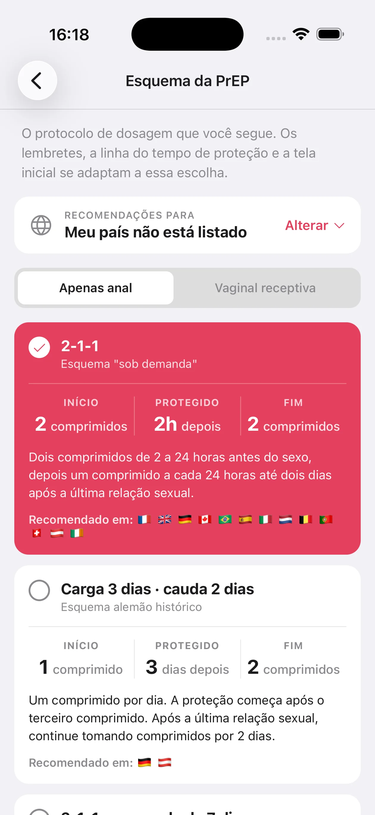 My PrEP — Regime de PrEP: 9 regimes adaptados ao seu país e práticas.